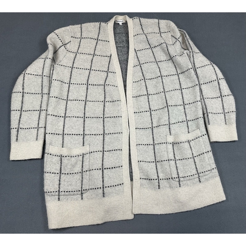Madewell Cardigan Womens Large Merino Alpaca Wool Blend Open Front Pockets